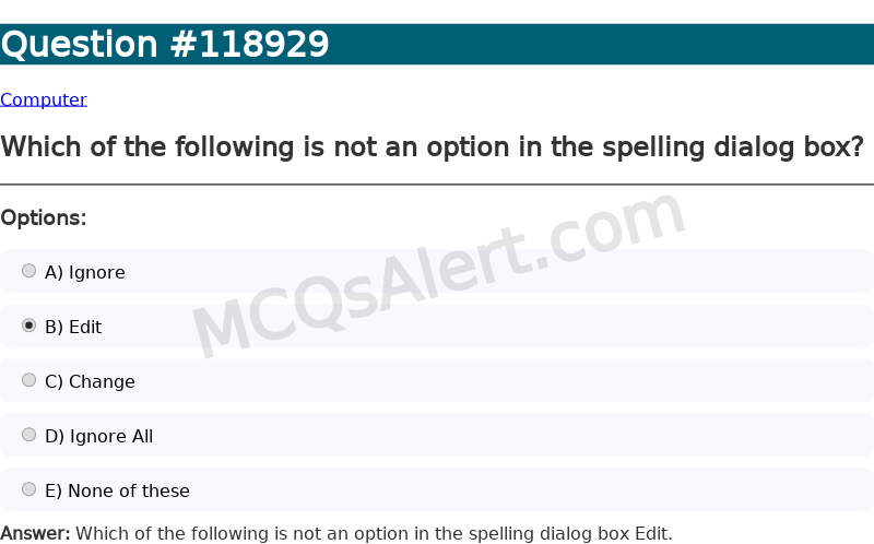 Question Screenshot