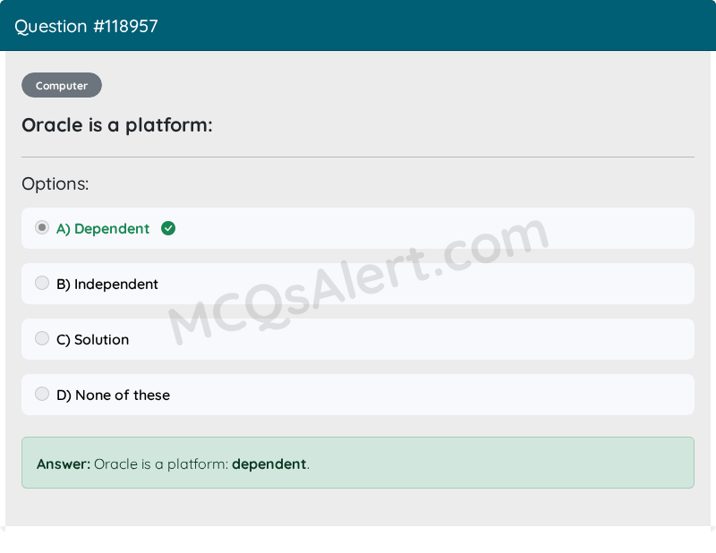 Question Screenshot