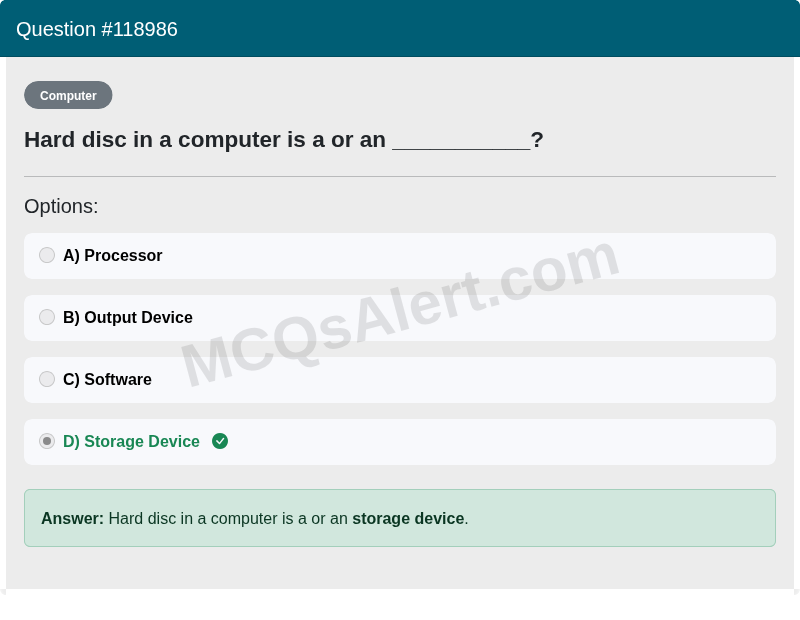 Question Screenshot