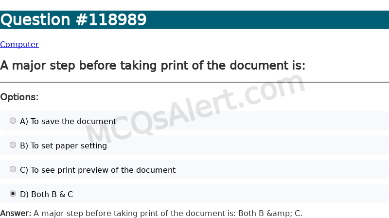 Question Screenshot