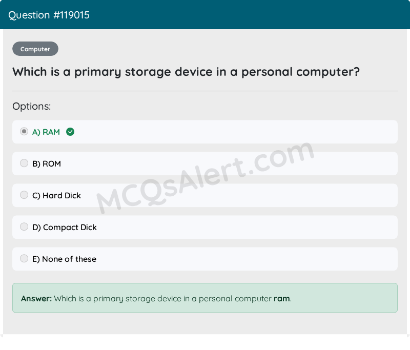 Question Screenshot