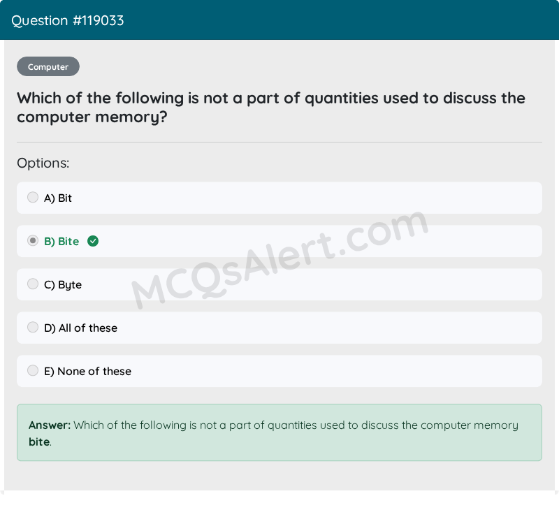 Question Screenshot