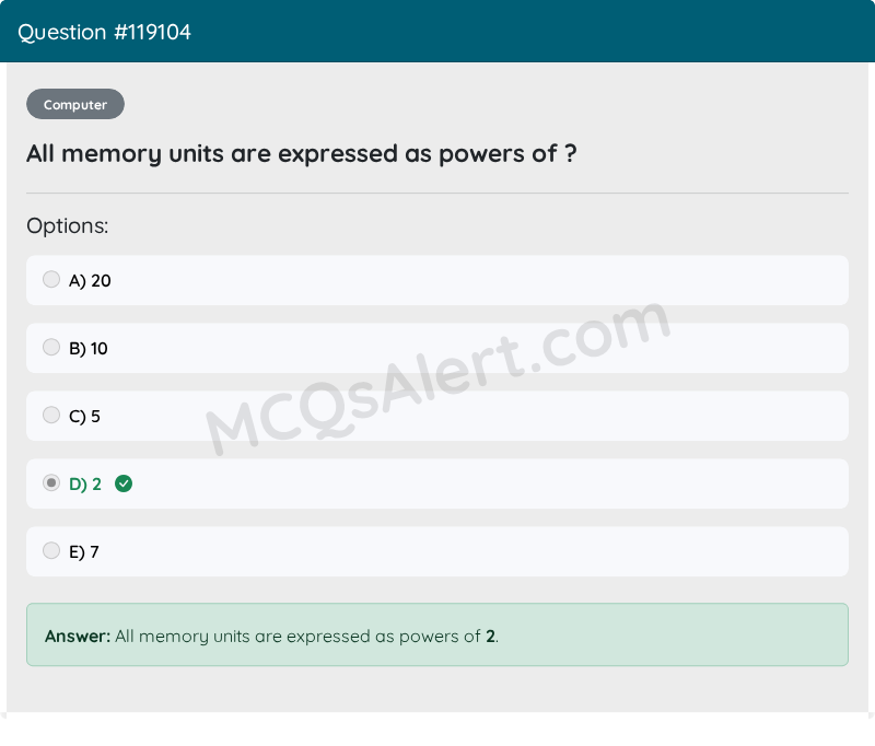 Question Screenshot