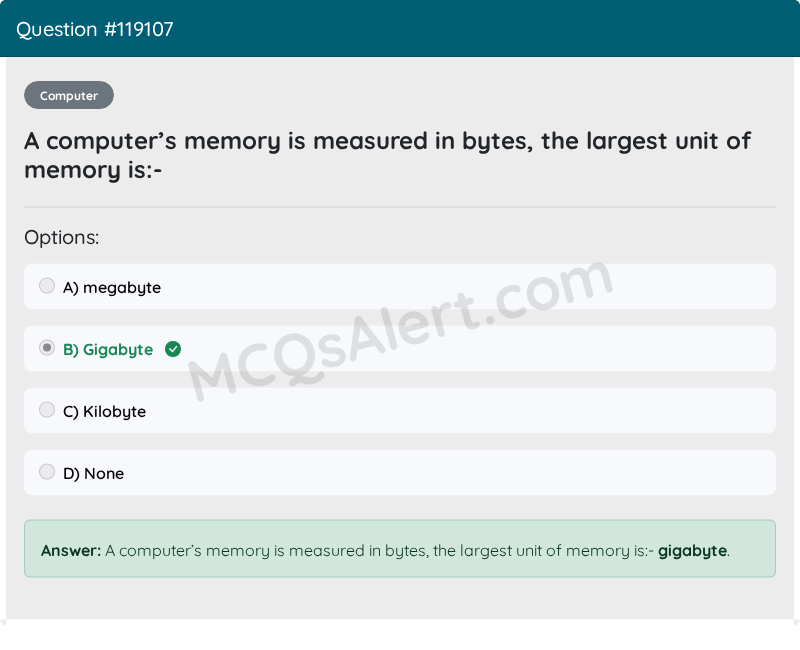Question Screenshot