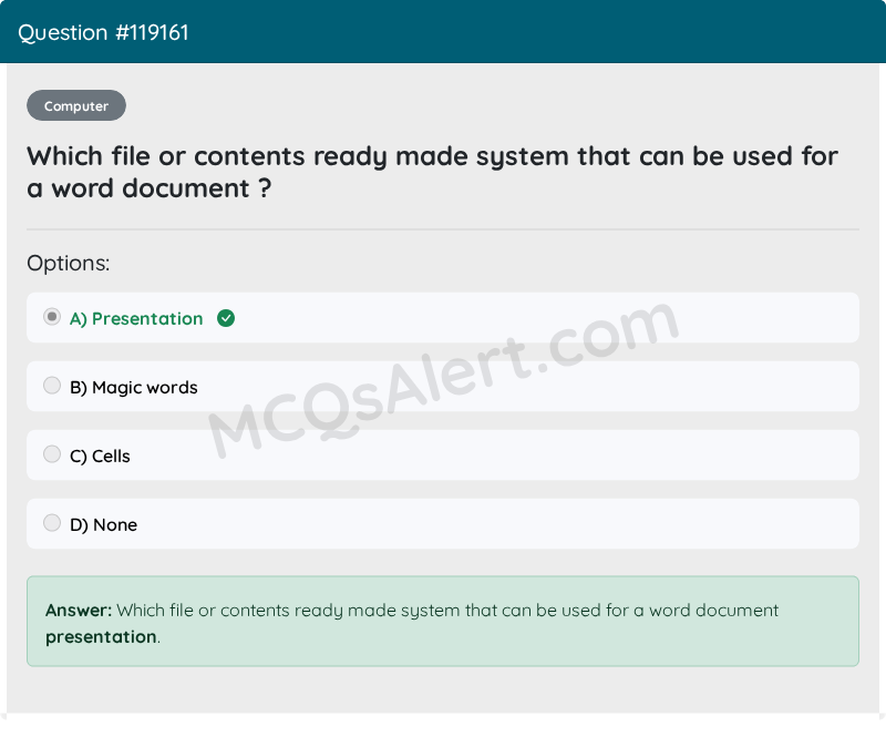 Question Screenshot