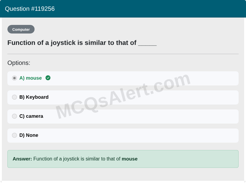 Question Screenshot