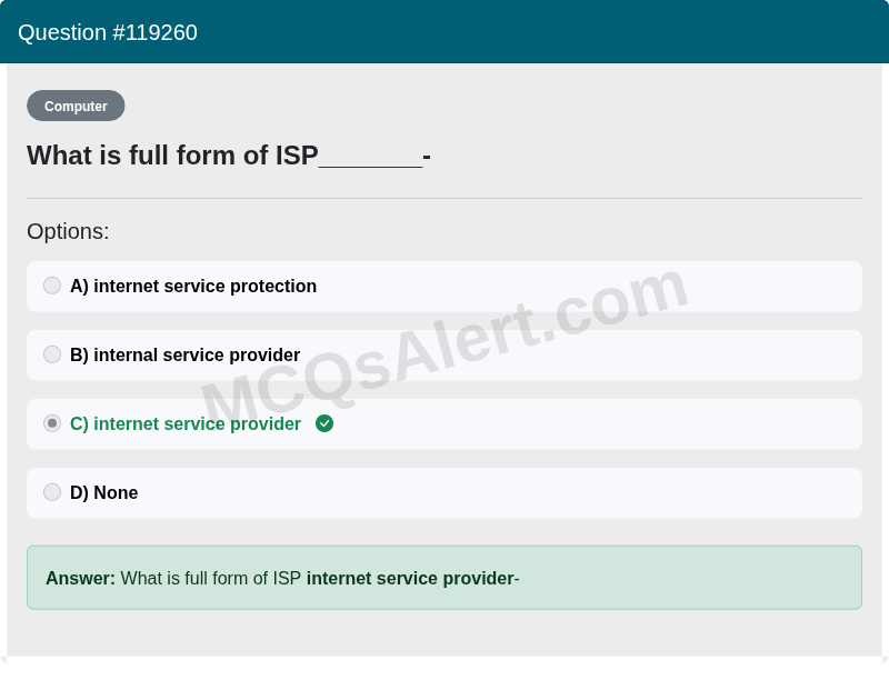 Question Screenshot
