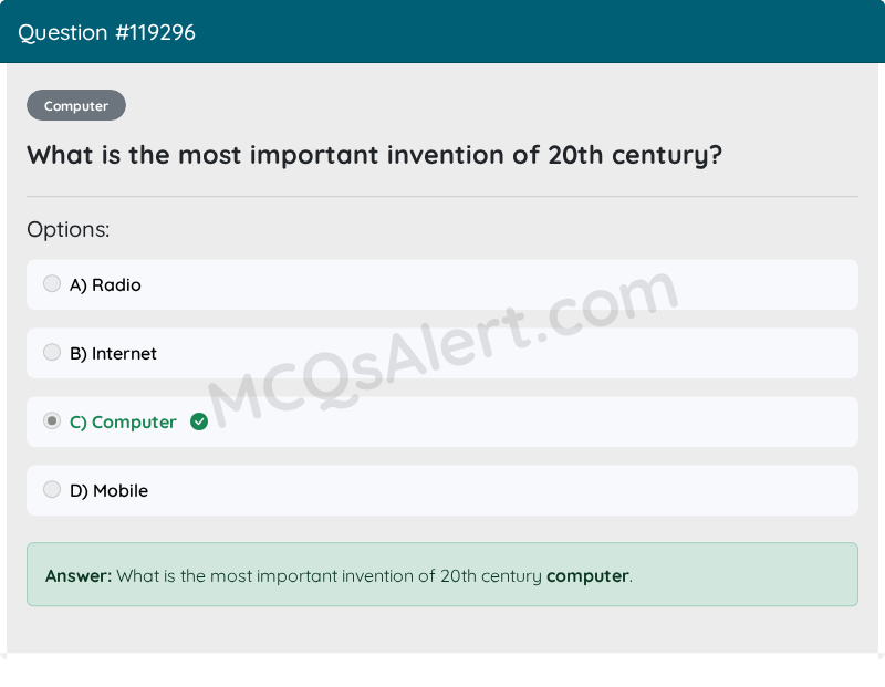 Question Screenshot