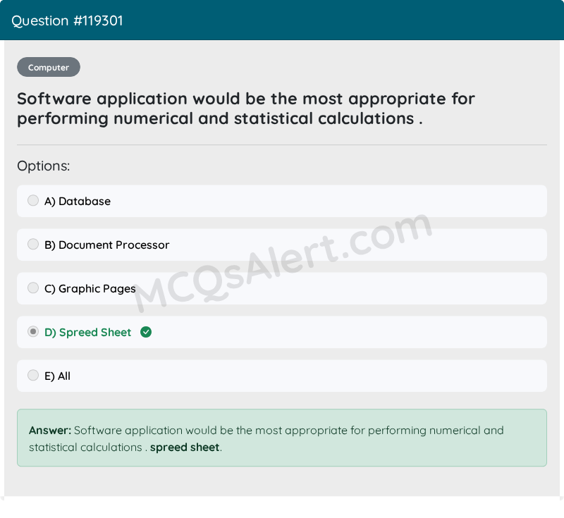 Question Screenshot