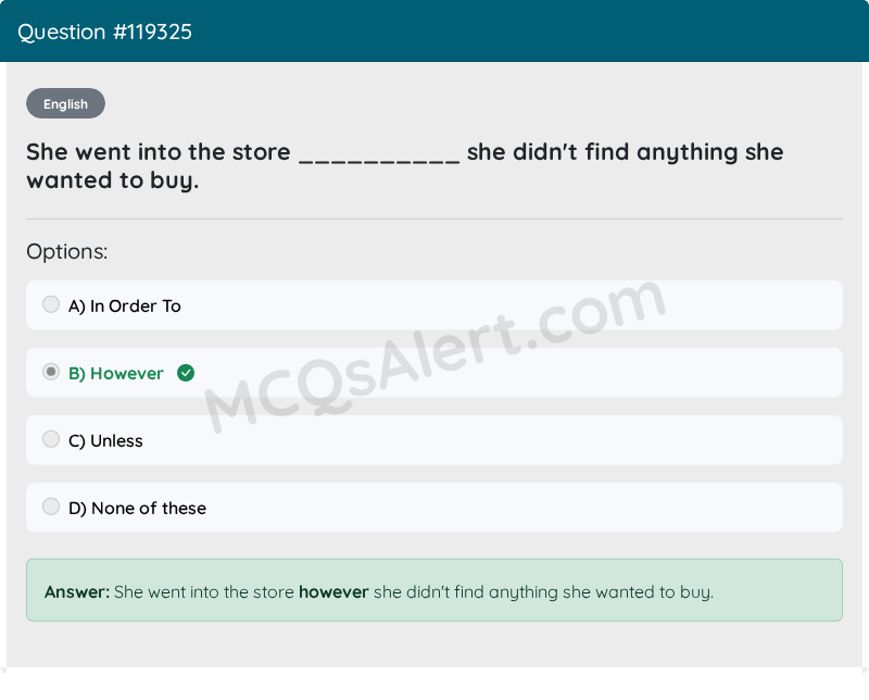 Question Screenshot