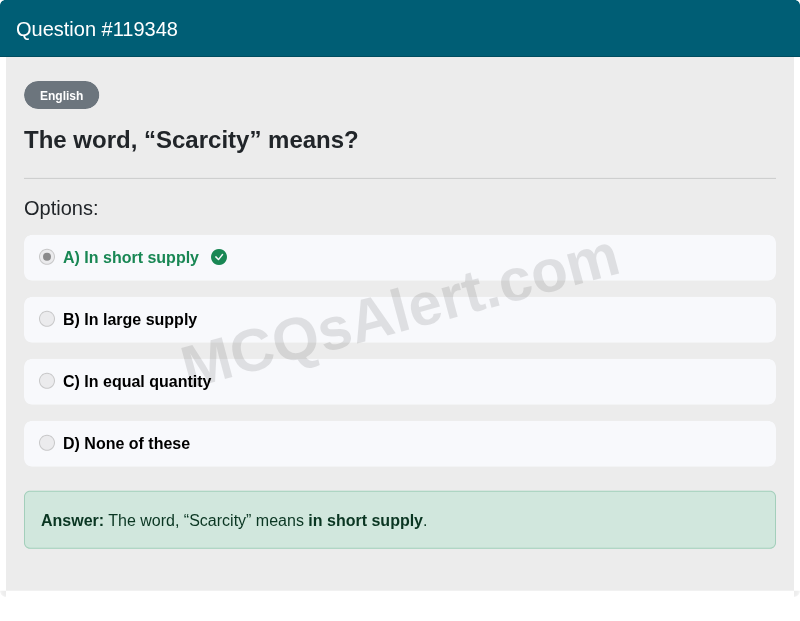 Question Screenshot