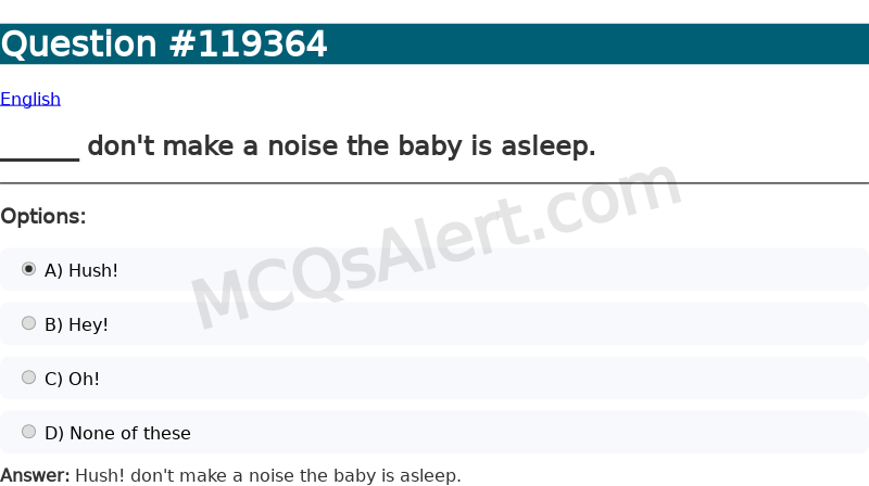 Question Screenshot