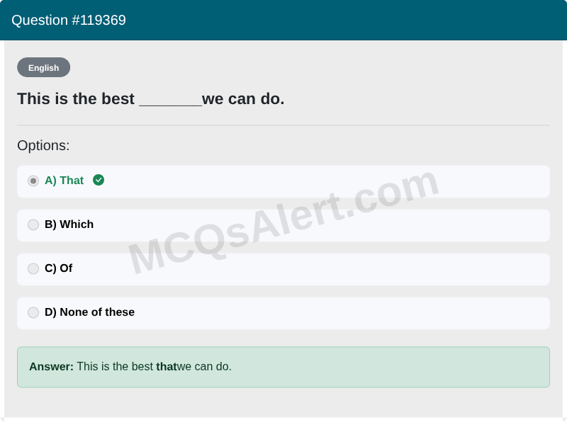 Question Screenshot