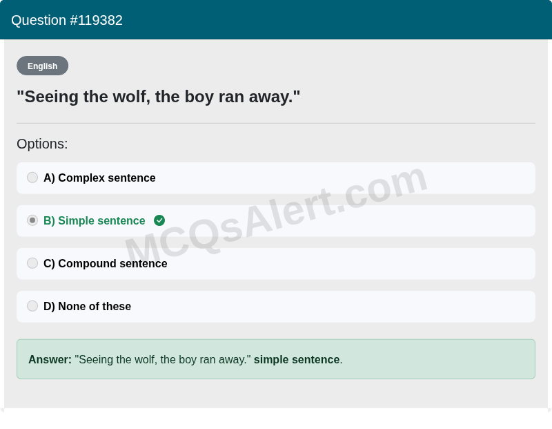 Question Screenshot