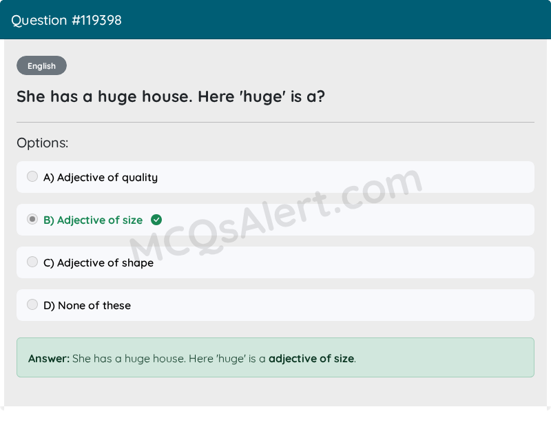 Question Screenshot