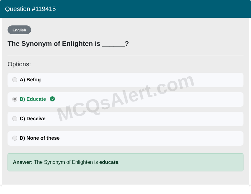 Question Screenshot