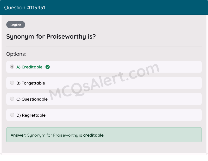 Question Screenshot