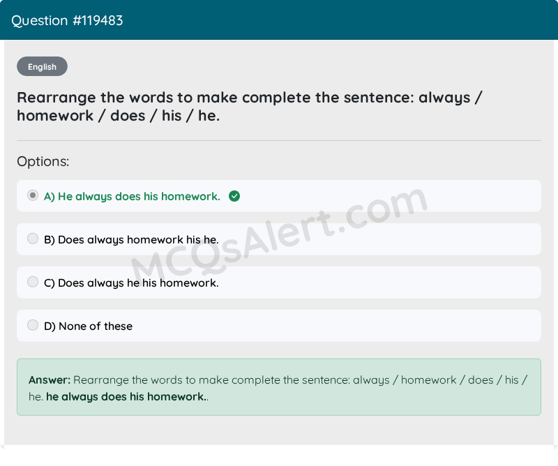 Question Screenshot