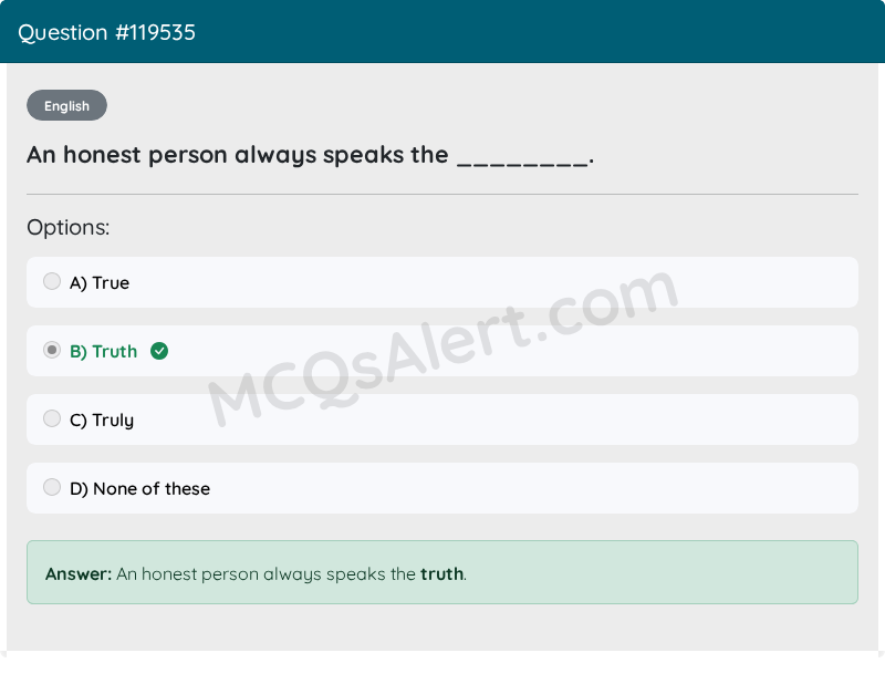 Question Screenshot