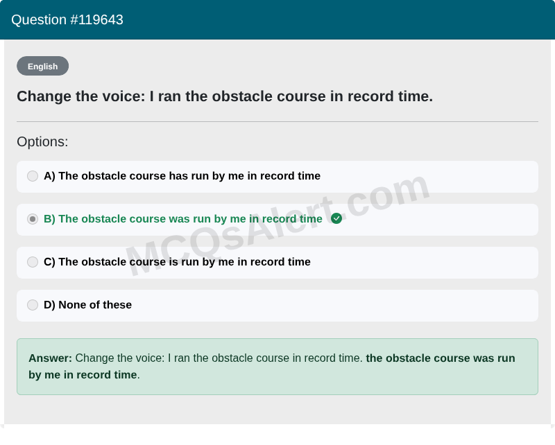 Question Screenshot