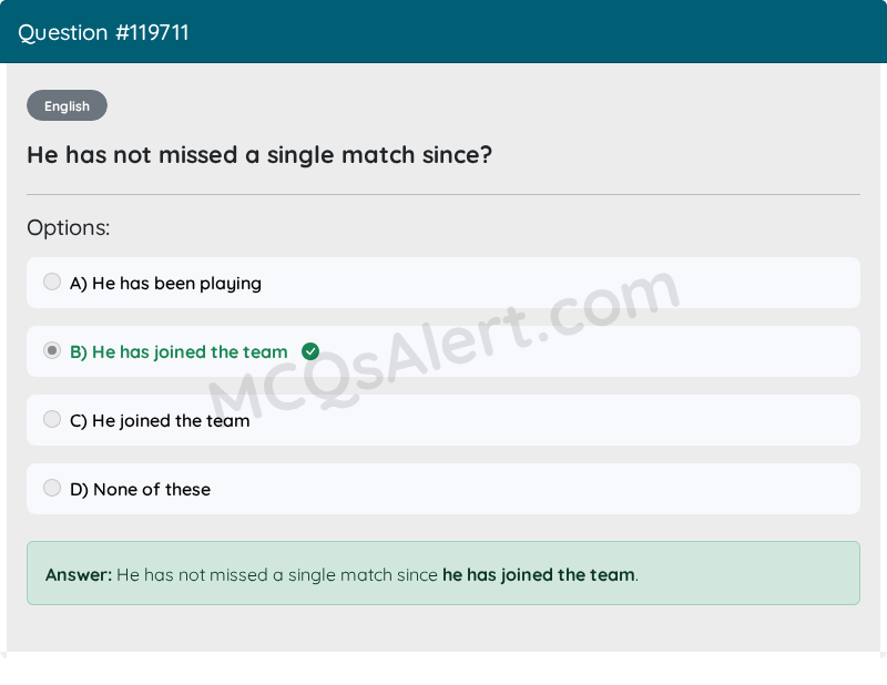 Question Screenshot