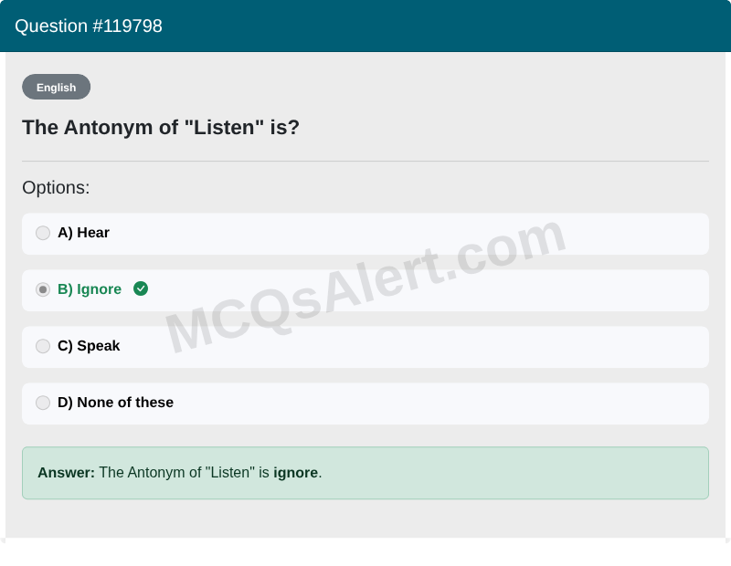Question Screenshot