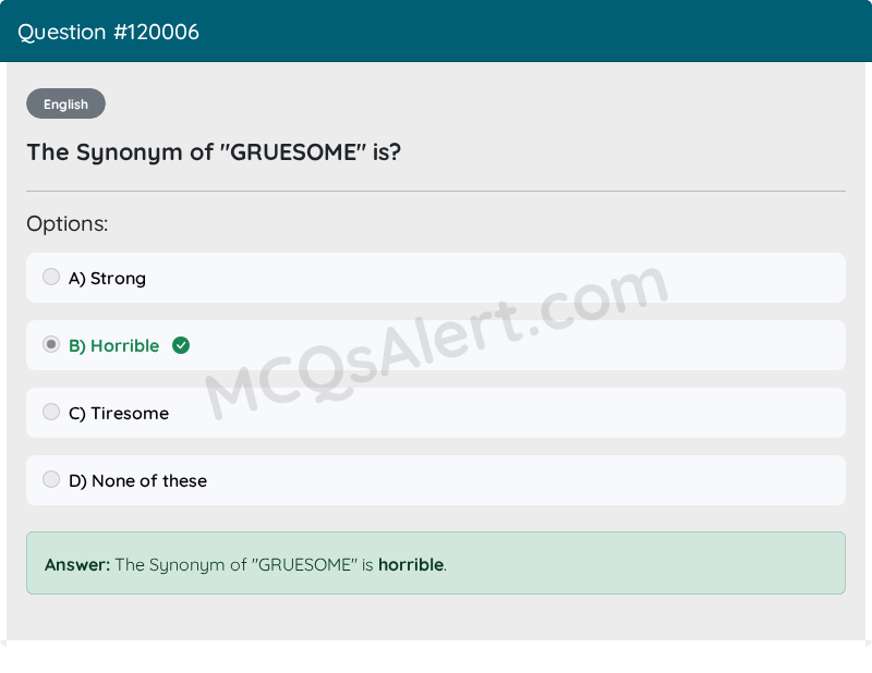 Question Screenshot