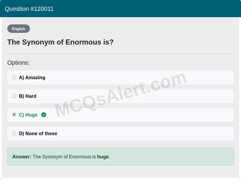 Question Screenshot