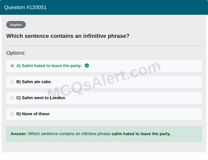 Question Screenshot