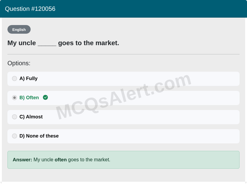 Question Screenshot