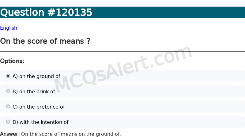 Question Screenshot