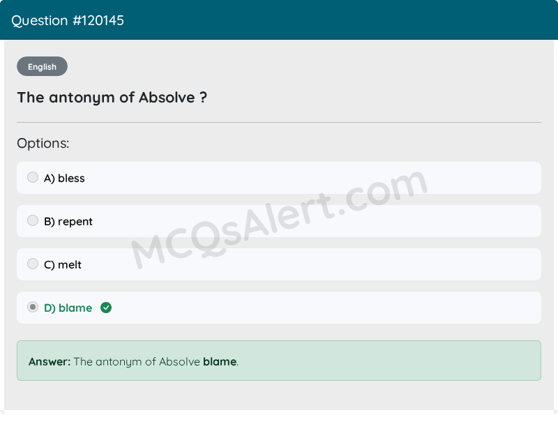 Question Screenshot