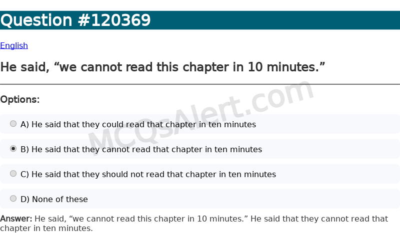 Question Screenshot