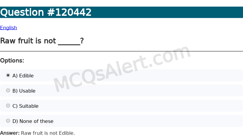 Question Screenshot