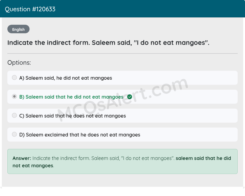 Question Screenshot