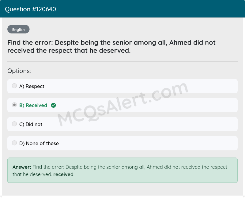 Question Screenshot