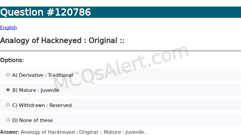 Question Screenshot