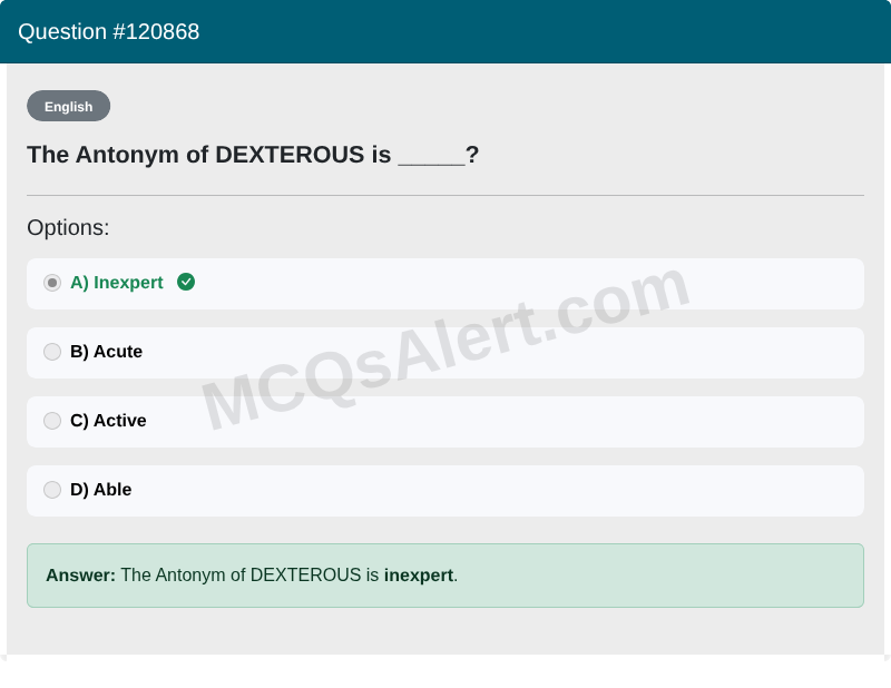 Question Screenshot