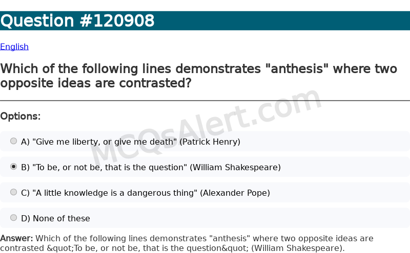 Question Screenshot