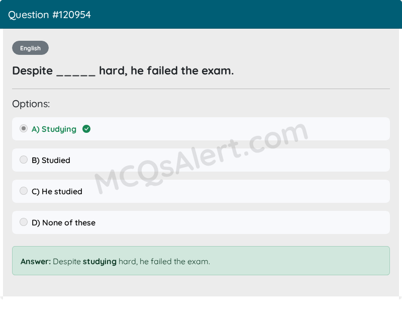 Question Screenshot