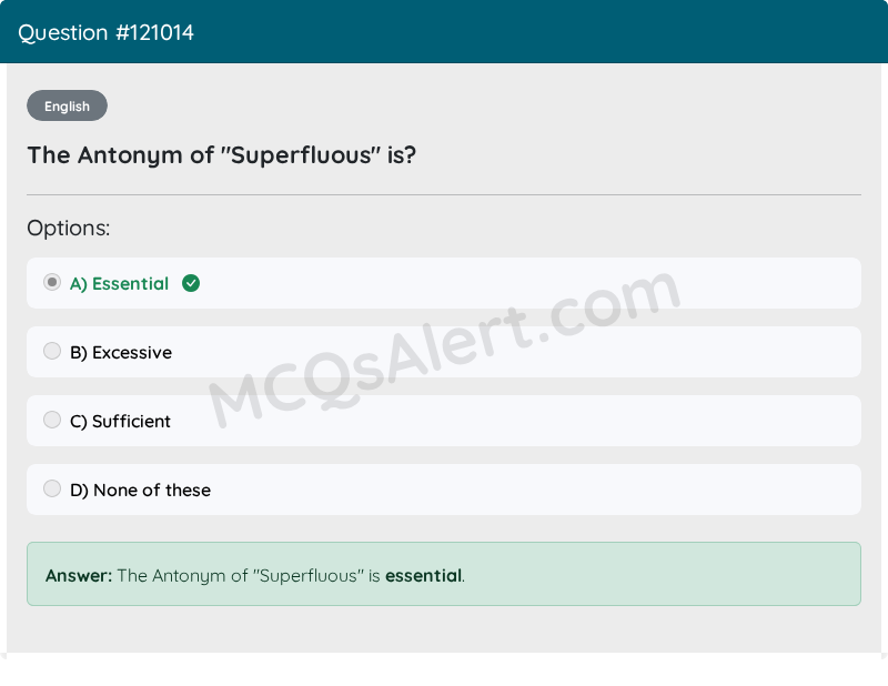 Question Screenshot