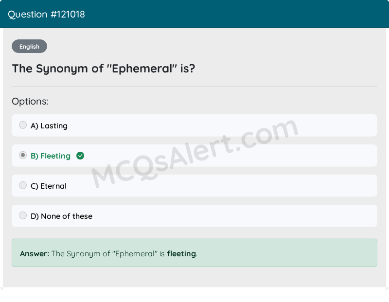 Question Screenshot