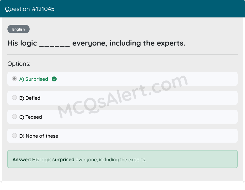 Question Screenshot
