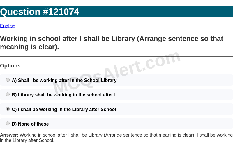 Question Screenshot