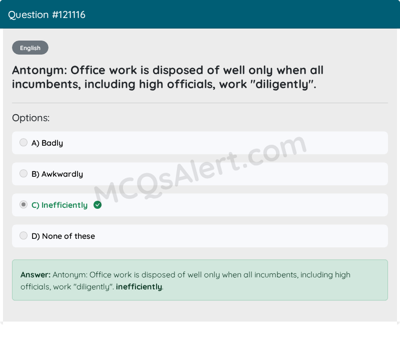 Question Screenshot