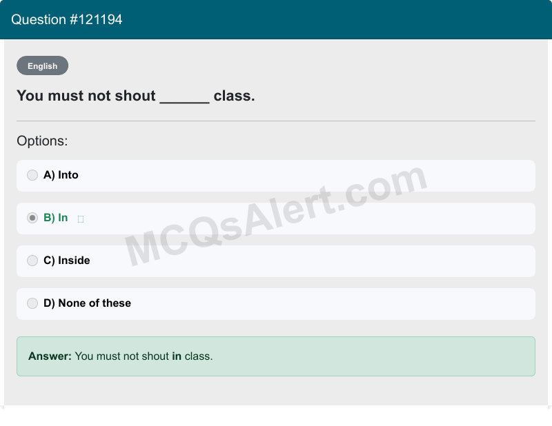 Question Screenshot