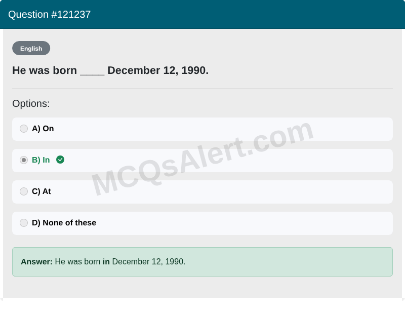 Question Screenshot