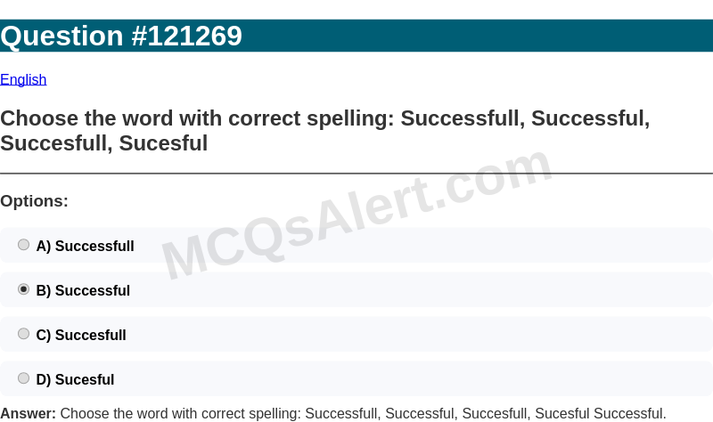 Question Screenshot
