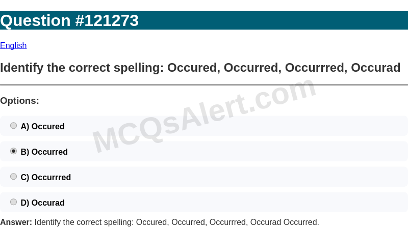 Question Screenshot