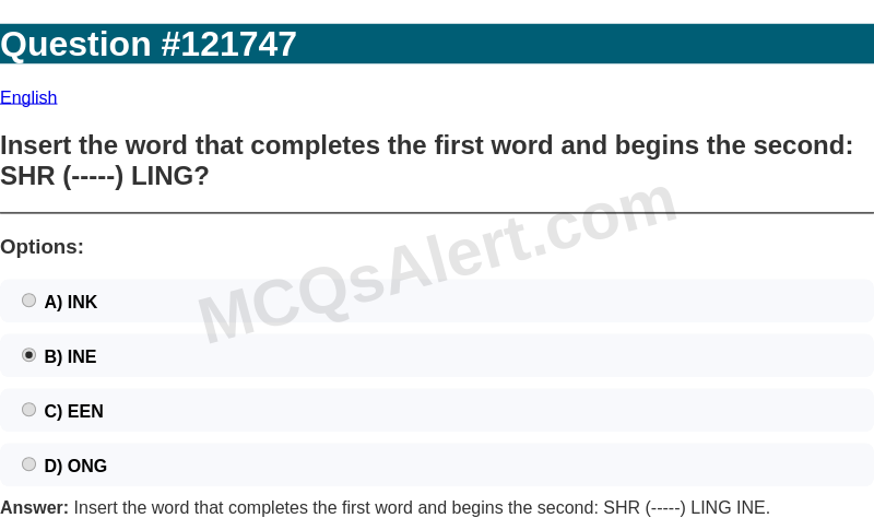 Question Screenshot